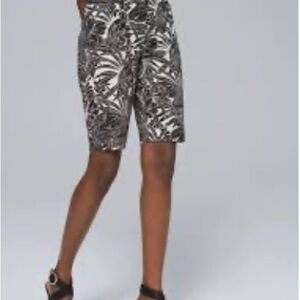 White House Black Market Black and White Bermuda Shorts